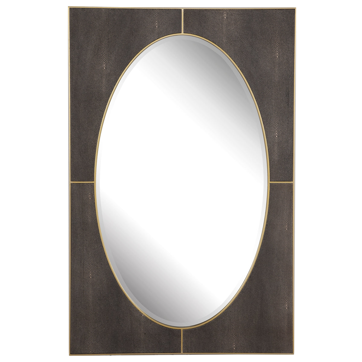 Uttermost Cyprus Gray Shagreen Mirror