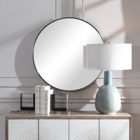 Uttermost Coulson Nickel Round Mirror