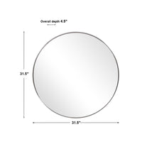 Uttermost Coulson Nickel Round Mirror