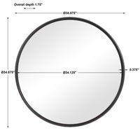 Uttermost Belham Round Iron Mirror