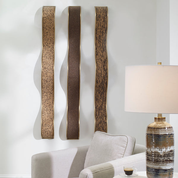 Uttermost Valdivia Serpentine Wall Decor, S/3