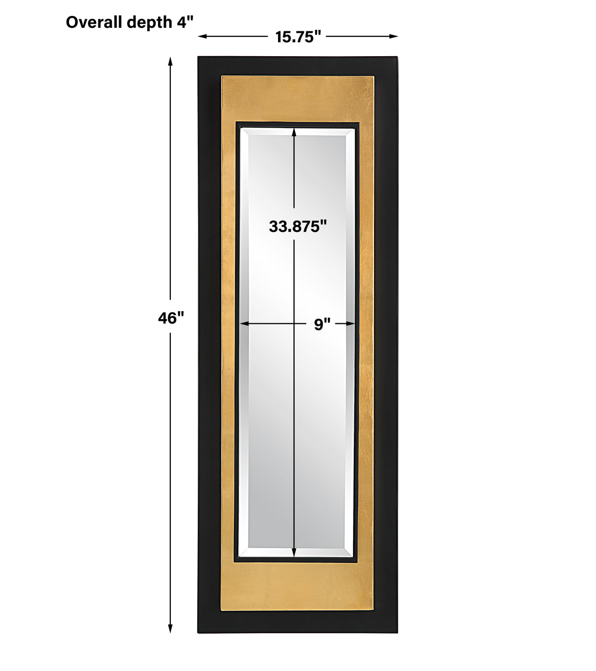 Uttermost Roston Black & Gold Mirror