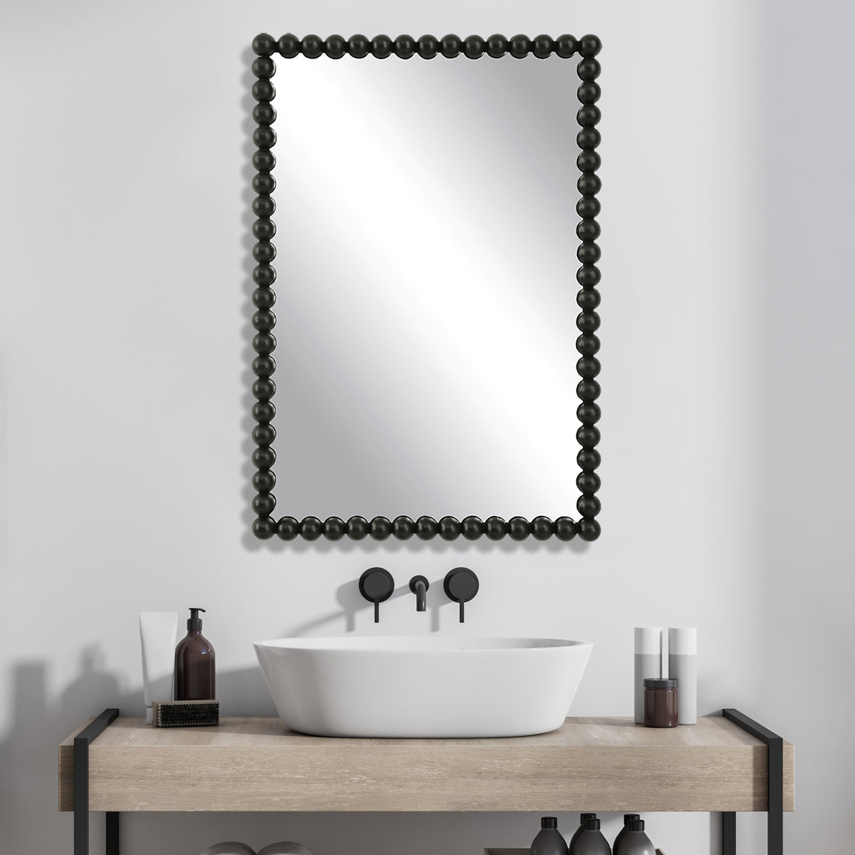 Uttermost Serna Black Vanity Mirror