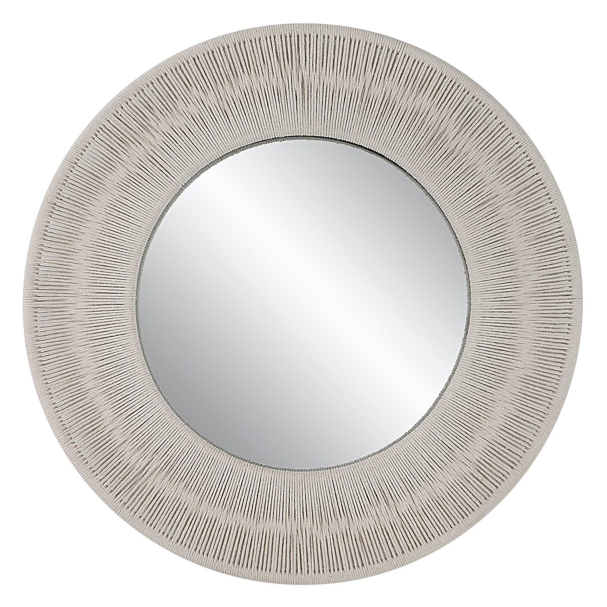 Uttermost Sailor's Knot White Small Round Mirror