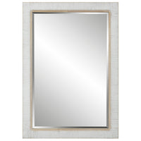 Uttermost Cape Whitewashed Rattan Mirror