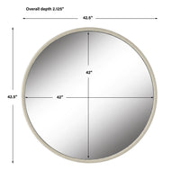 Uttermost Ranchero White Round Mirror