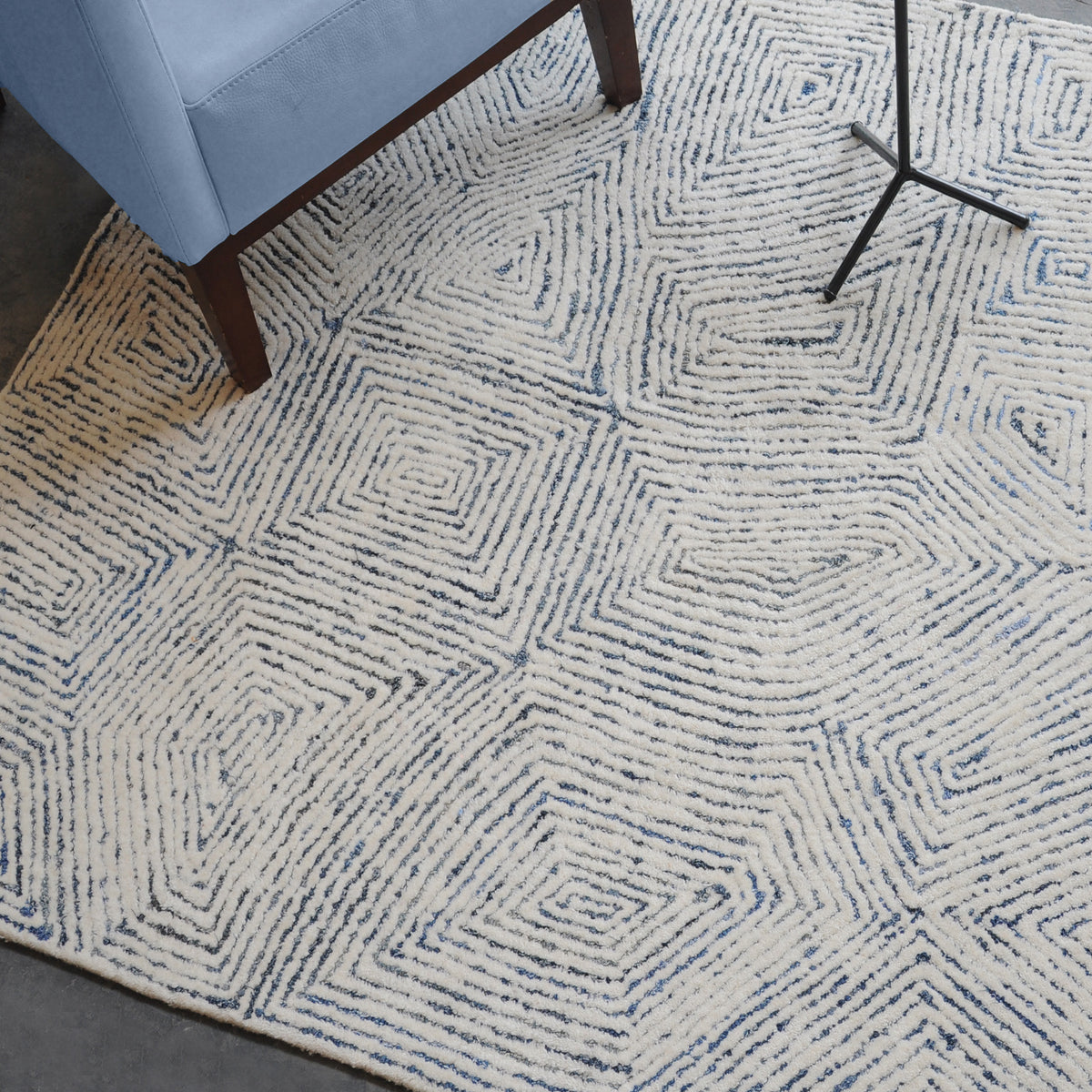 Uttermost Maze Blue 8 X 10 Rug