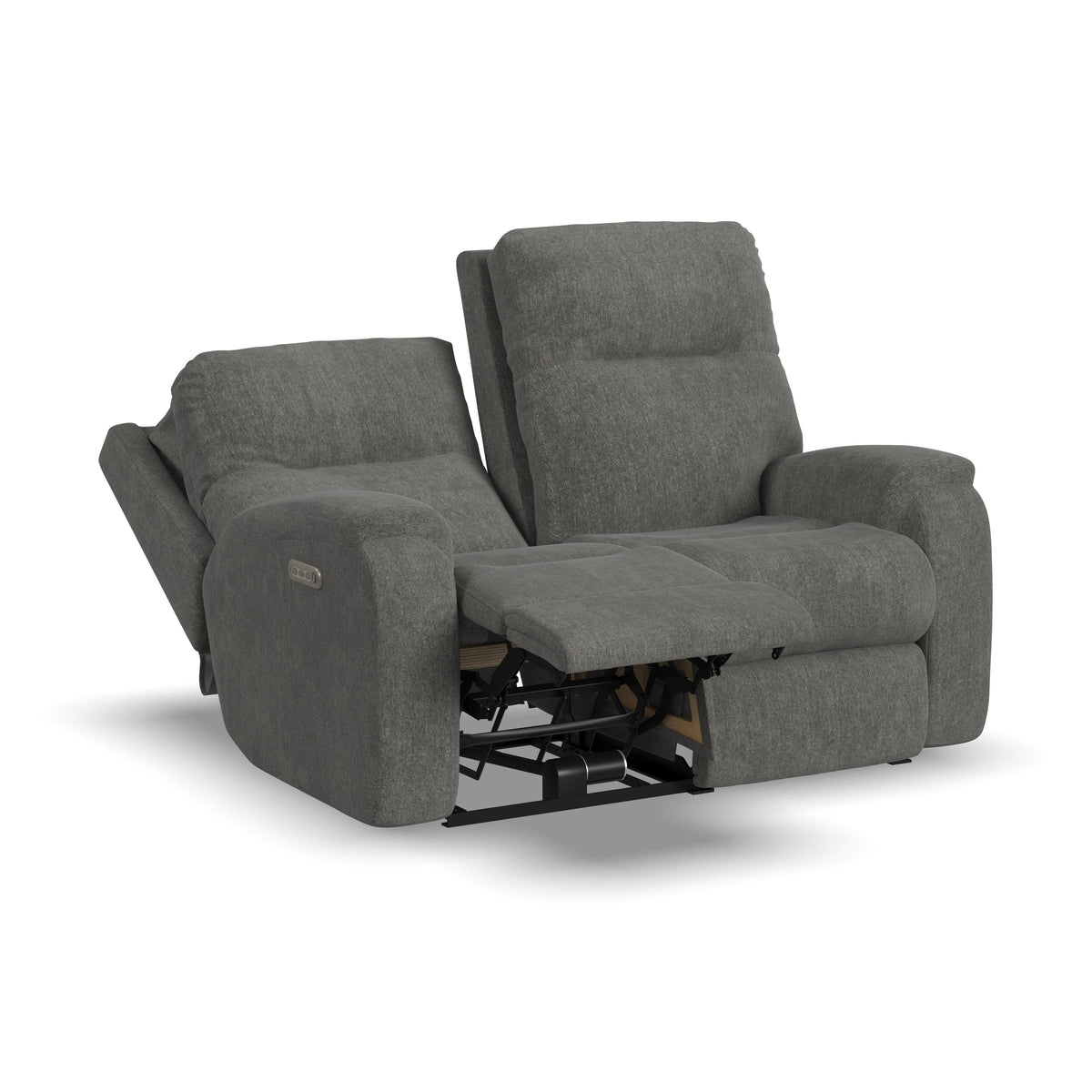 Penn Power Reclining Loveseat with Power Headrests & Lumbar