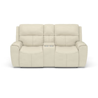 Ellis Power Reclining Loveseat with Console & Power Headrests