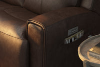 Barnett Power Reclining Loveseat with Power Headrests & Lumbar