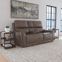 Power Reclining Loveseat with Console & Power Headrests & Lumbar