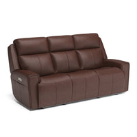 Barnett Power Reclining Sofa with Power Headrests & Lumbar