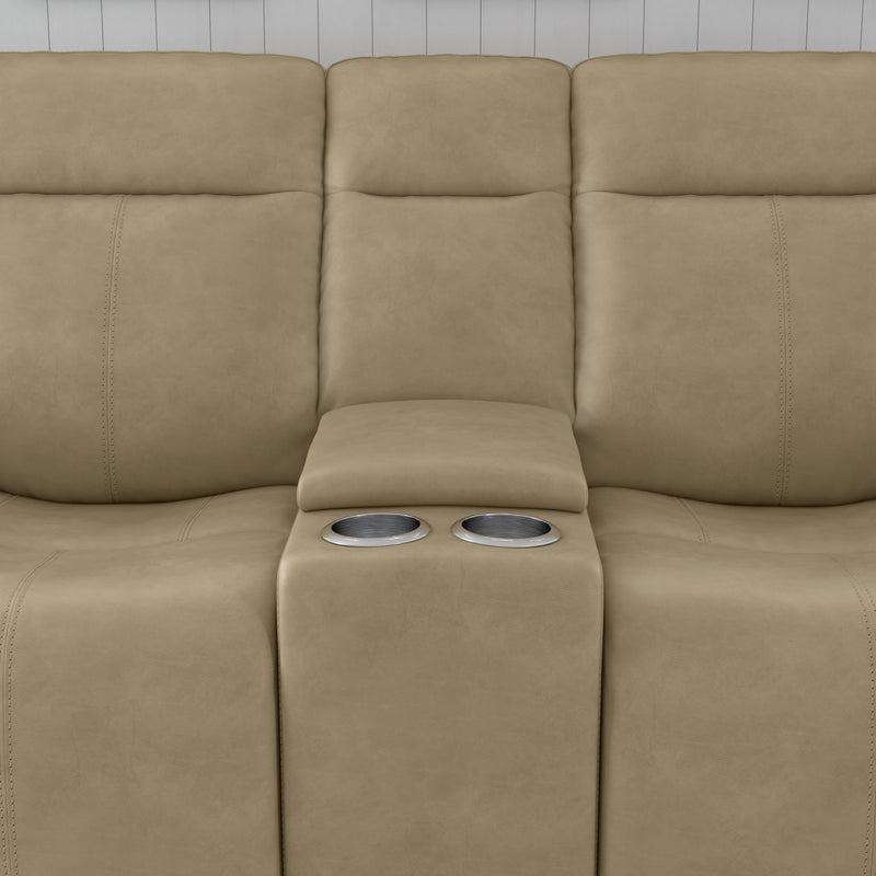 Odell Power Reclining Loveseat with Console & Power Headrests & Lumbar