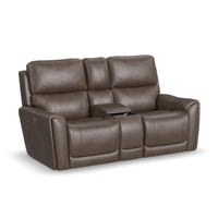 Power Reclining Loveseat with Console & Power Headrests & Lumbar