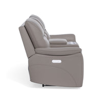 Fallon Power Reclining Loveseat with Console & Power Headrests