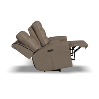 Iris Power Reclining Loveseat with Console & Power Headrests