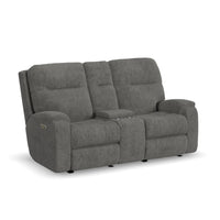 Penn Power Reclining Loveseat with Console & Power Headrests & Lumbar