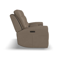 Iris Power Reclining Loveseat with Console & Power Headrests