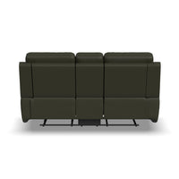 Iris Power Reclining Loveseat with Console & Power Headrests