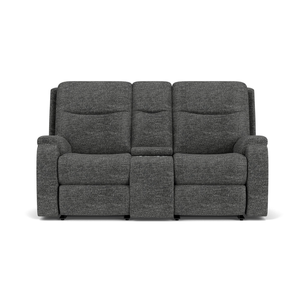 Penn Power Reclining Loveseat with Console & Power Headrests & Lumbar