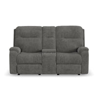 Penn Power Reclining Loveseat with Console & Power Headrests & Lumbar