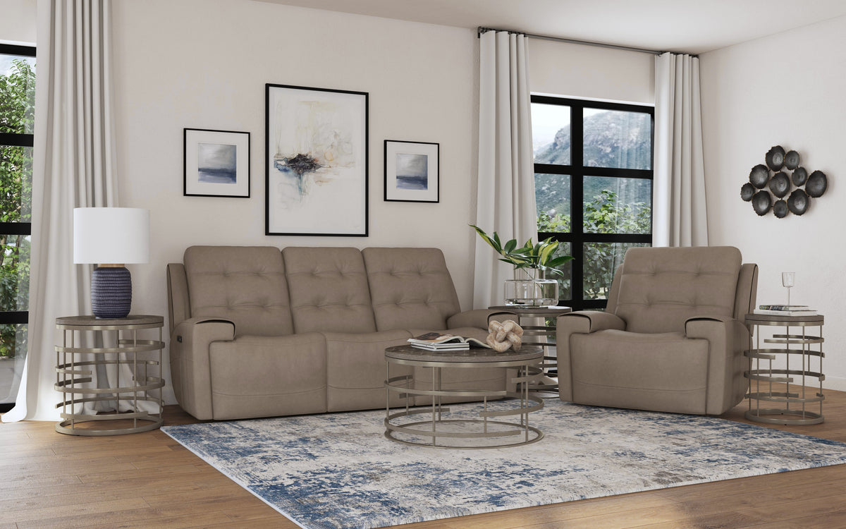 Iris Power Reclining Sofa with Power Headrests