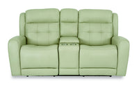 Grant Power Reclining Loveseat with Console & Power Headrests