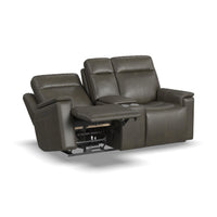 Odell Power Reclining Loveseat with Console & Power Headrests & Lumbar