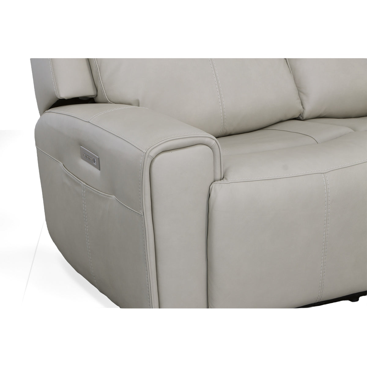 Barnett Power Reclining Loveseat with Power Headrests & Lumbar