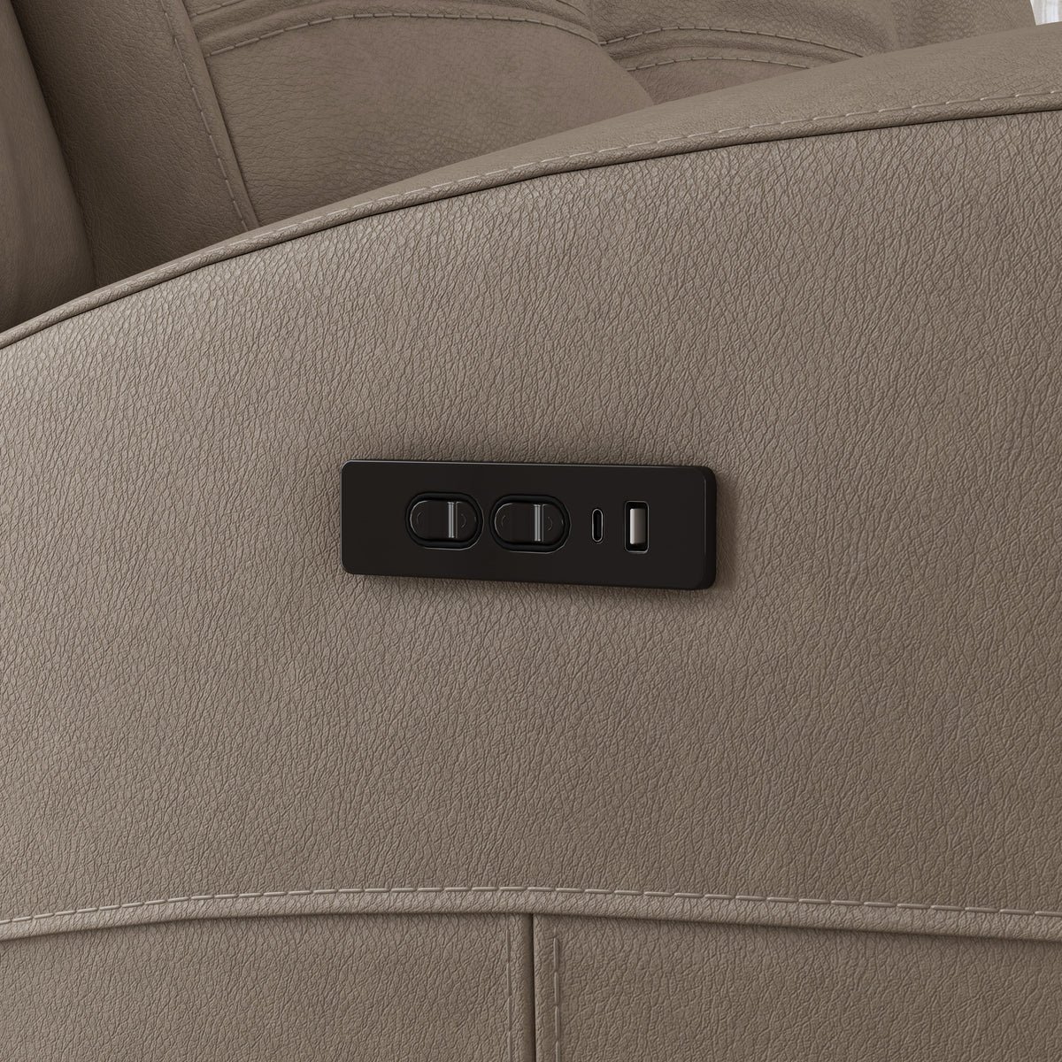 Iris Power Reclining Sofa with Power Headrests