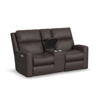 Score Power Reclining Loveseat with Console & Power Headrests & Lumbar