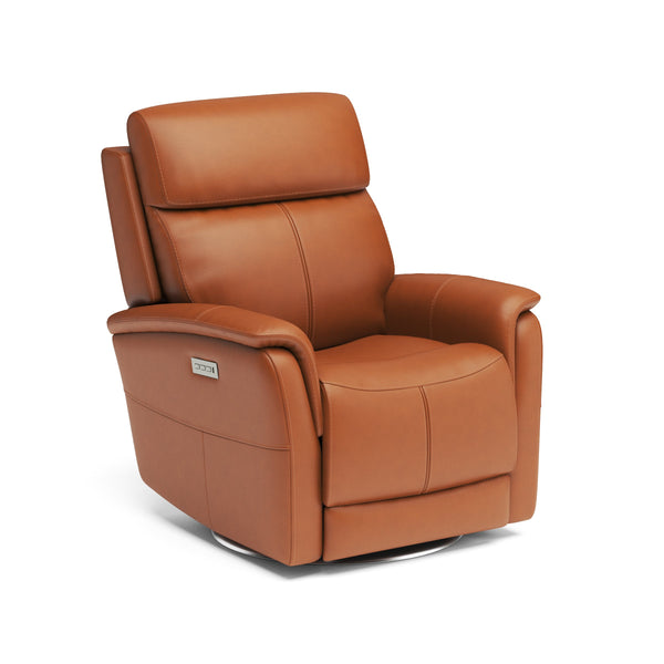 View Swivel Power Recliner with Power Headrest & Lumbar