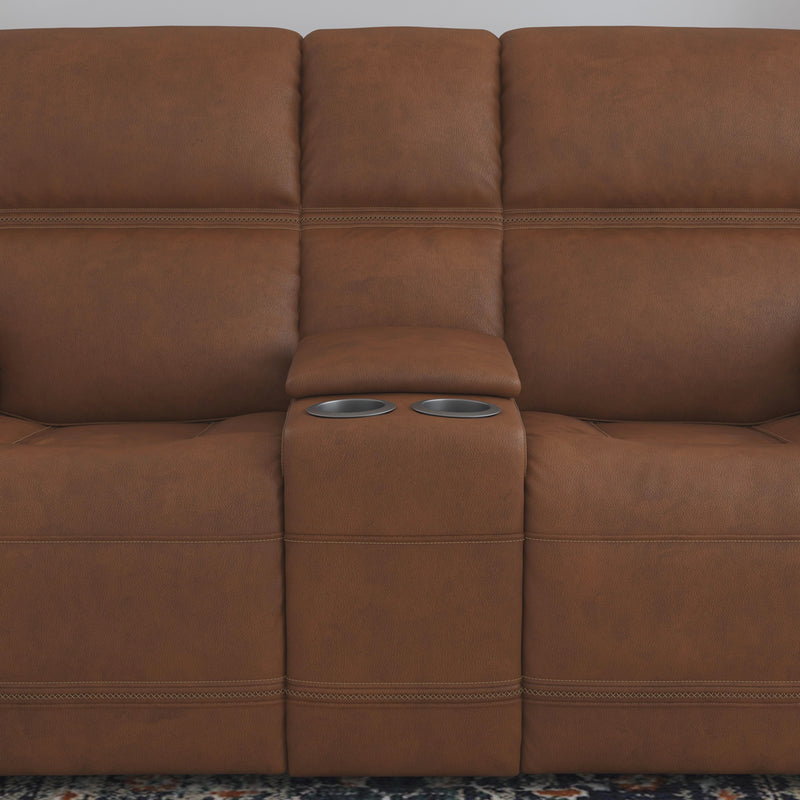 Jackson Power Reclining Loveseat with Console & Power Headrests