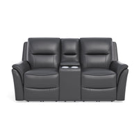 Fallon Power Reclining Loveseat with Console & Power Headrests