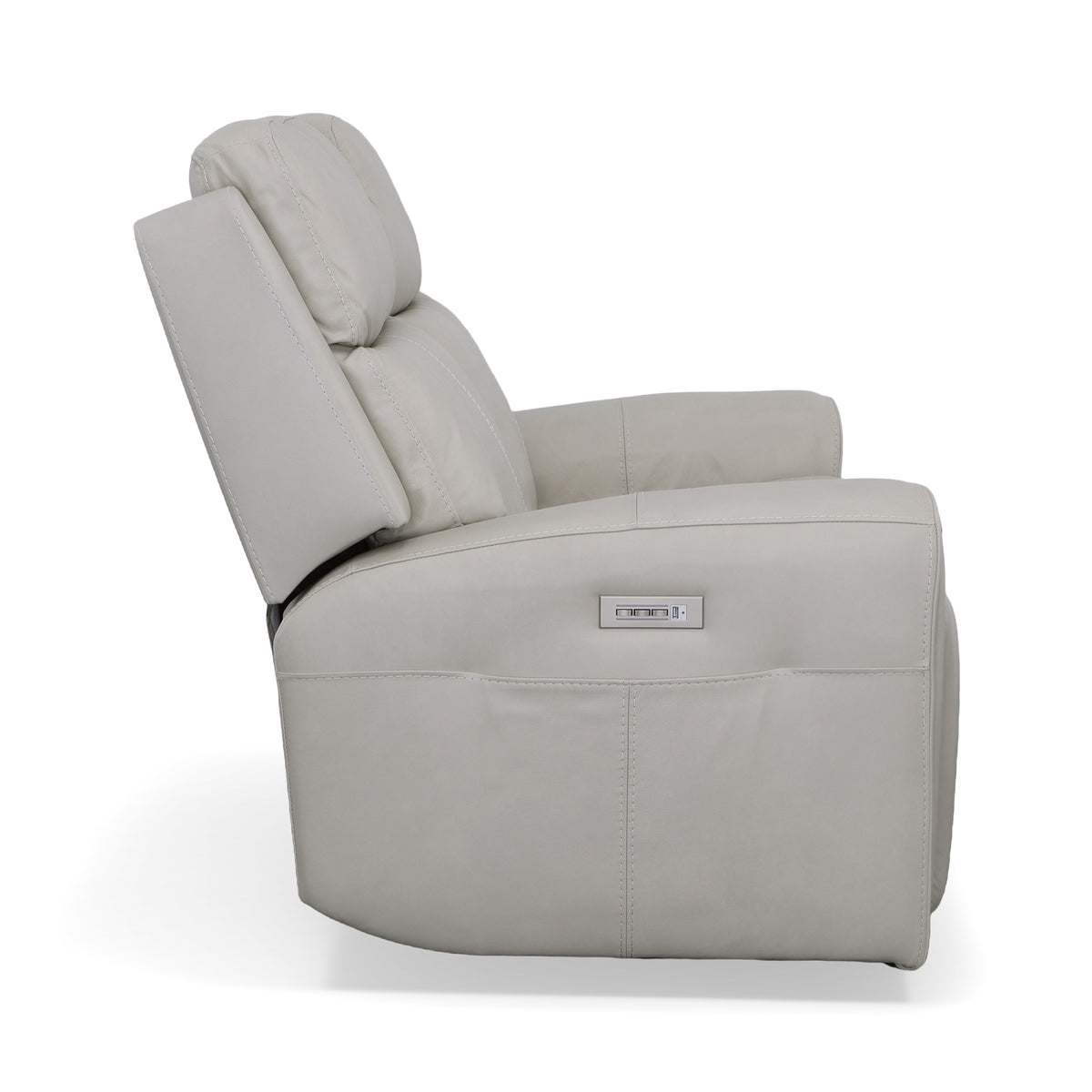 Barnett Power Reclining Loveseat with Power Headrests & Lumbar