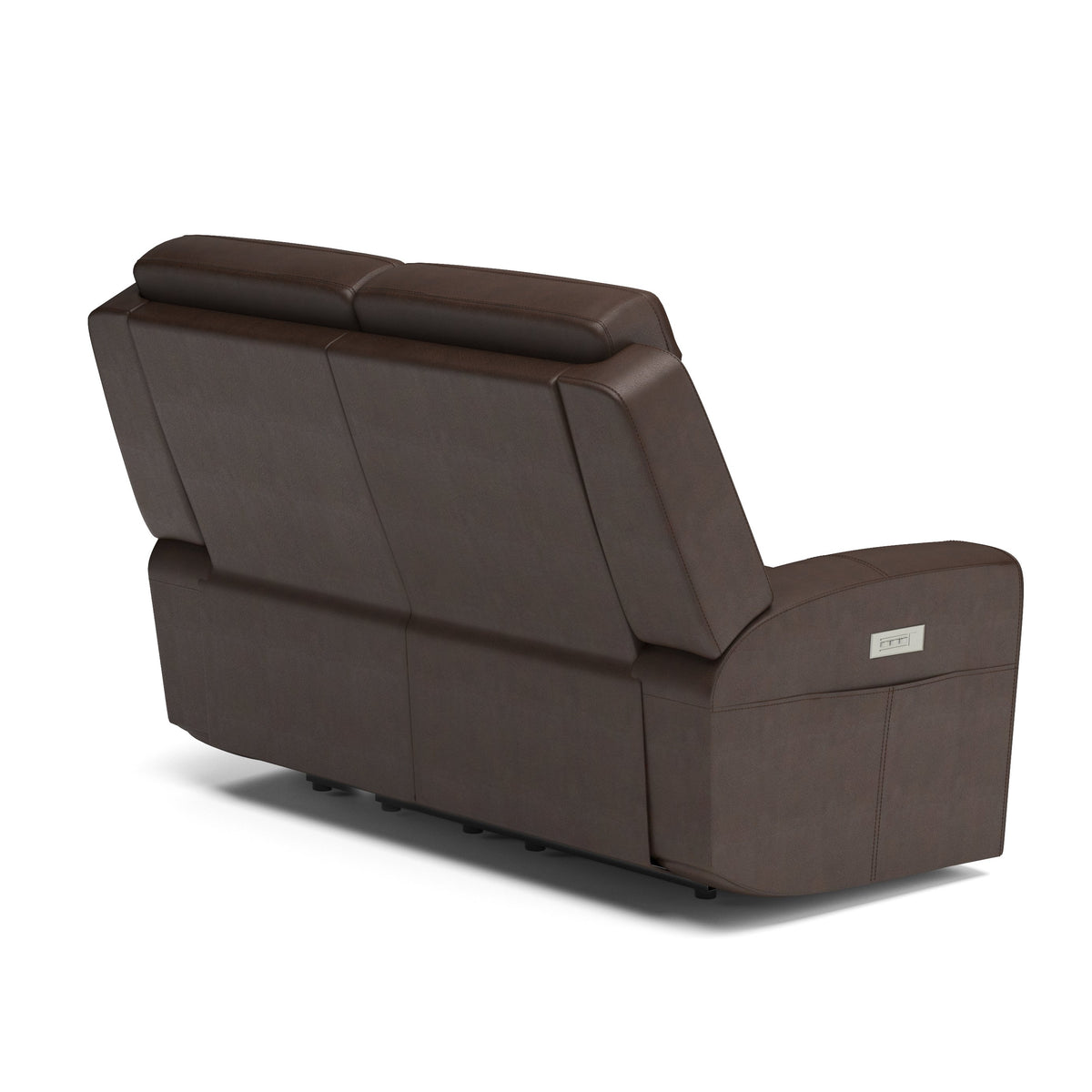 Barnett Power Reclining Loveseat with Power Headrests & Lumbar