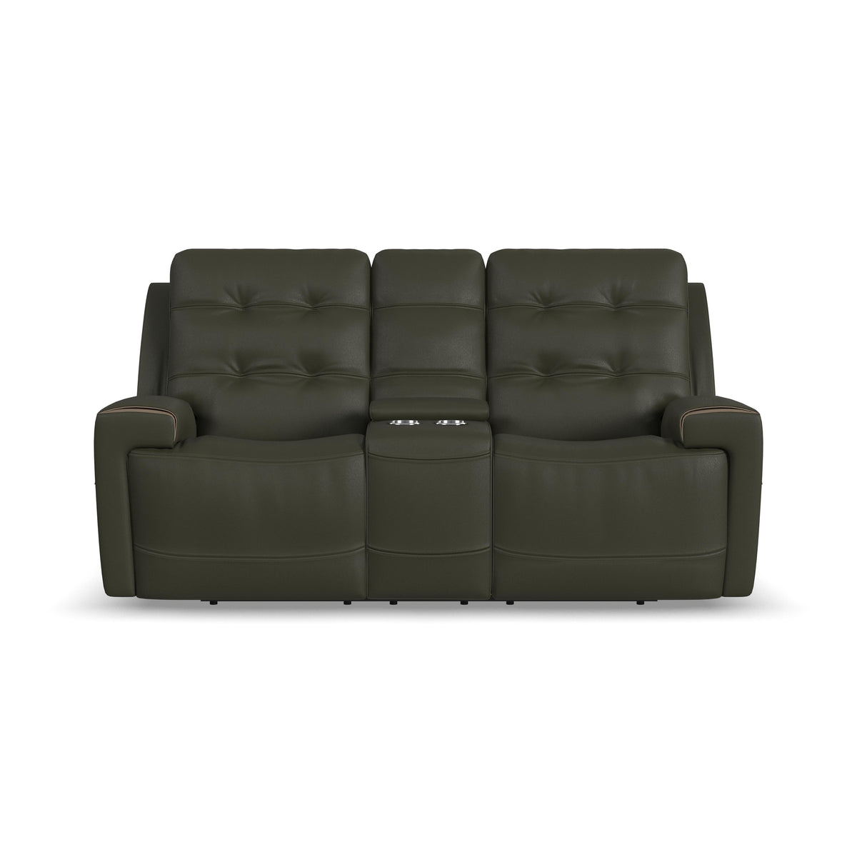 Iris Power Reclining Loveseat with Console & Power Headrests