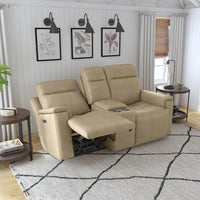 Odell Power Reclining Loveseat with Console & Power Headrests & Lumbar