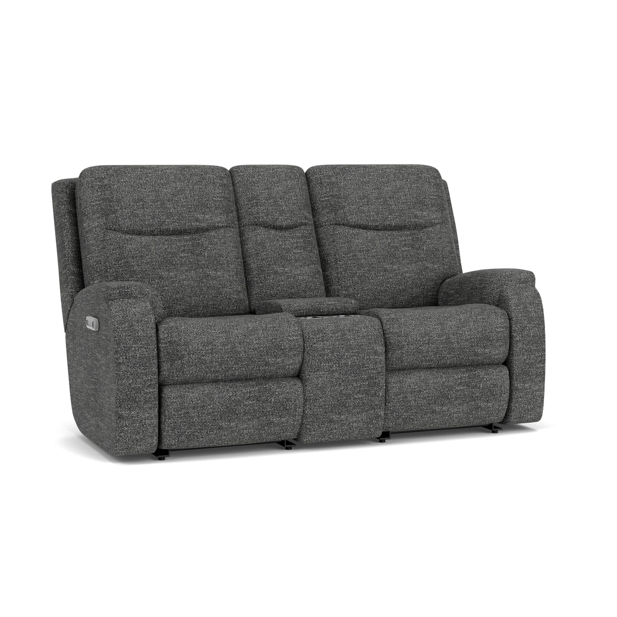 Penn Power Reclining Loveseat with Console & Power Headrests & Lumbar