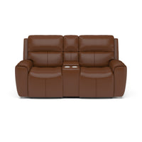 Ellis Power Reclining Loveseat with Console & Power Headrests