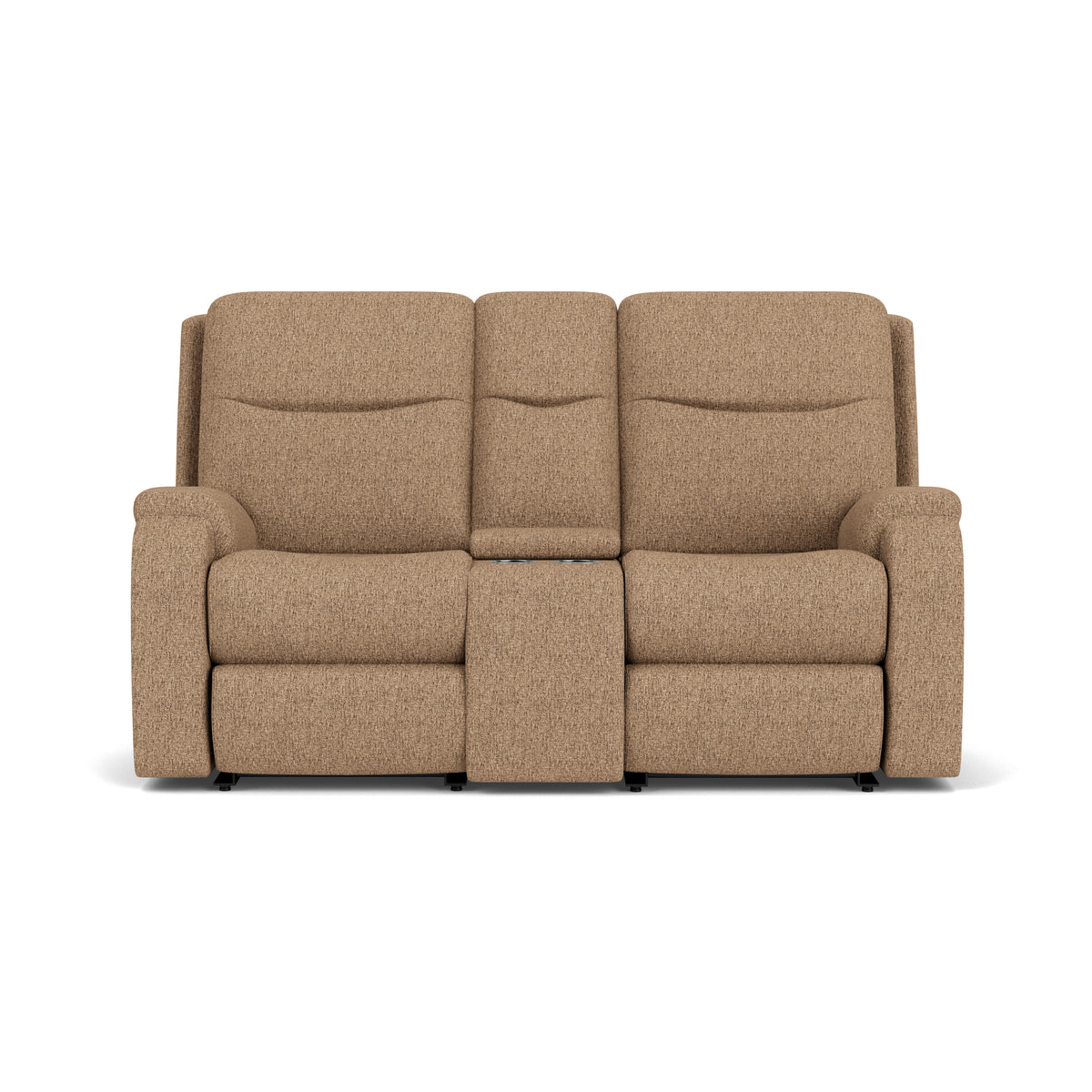 Penn Power Reclining Loveseat with Console & Power Headrests & Lumbar