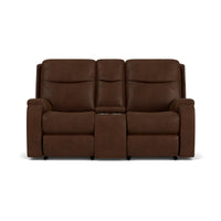 Penn Power Reclining Loveseat with Console & Power Headrests & Lumbar