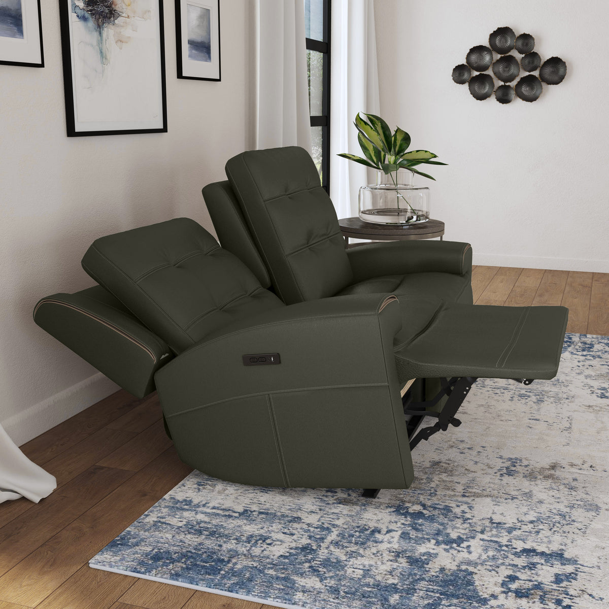 Iris Power Reclining Loveseat with Power Headrests