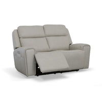 Barnett Power Reclining Loveseat with Power Headrests & Lumbar