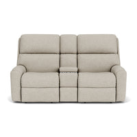 Rio Power Reclining Loveseat with Console & Power Headrests