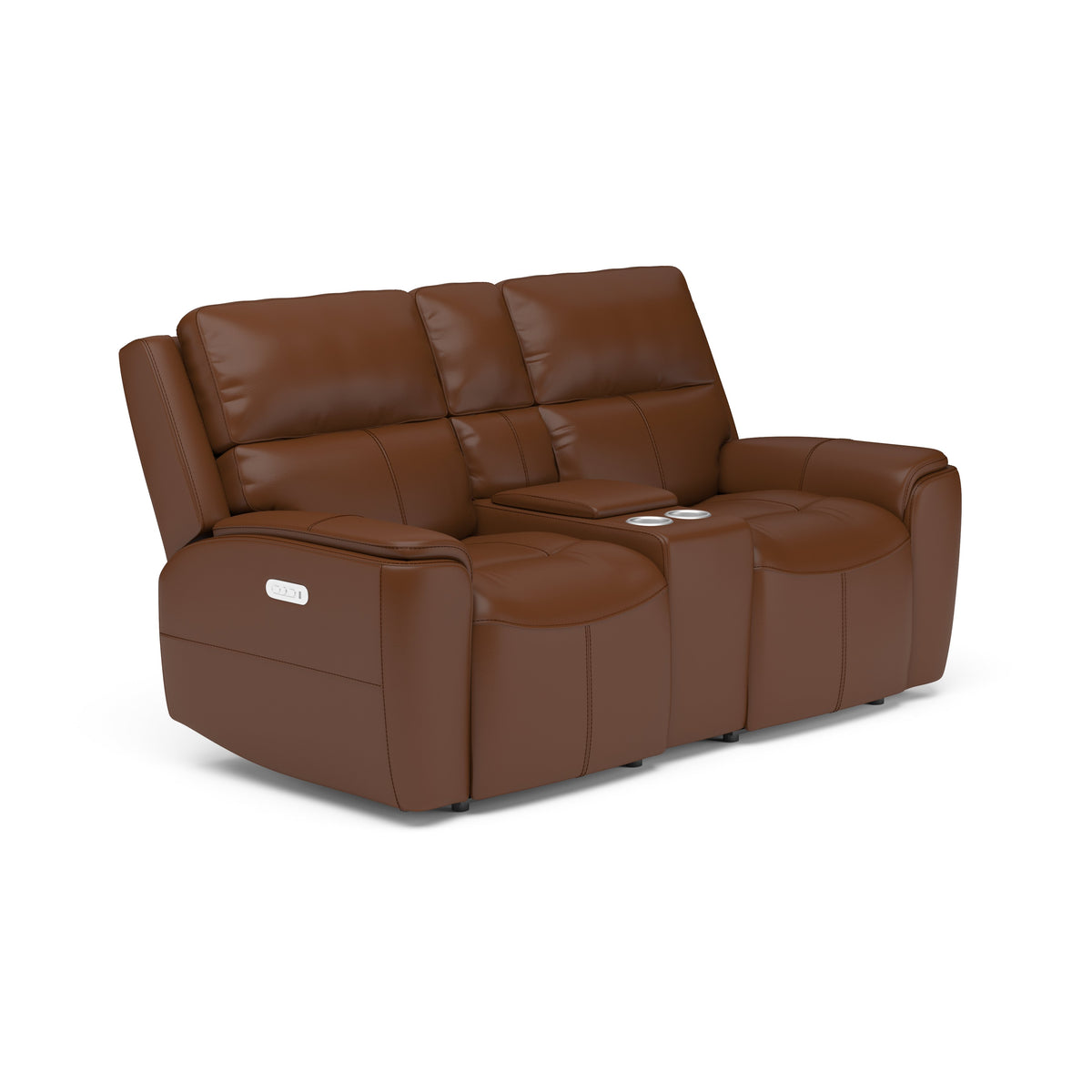 Ellis Power Reclining Loveseat with Console & Power Headrests