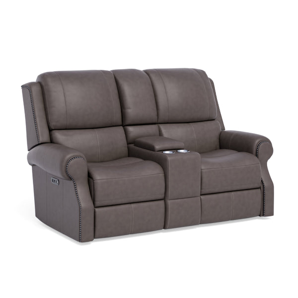 Rylan Power Reclining Loveseat with Console & Power Headrests